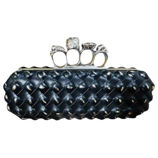 Alexander McQueen Knuckle leather clutch bag