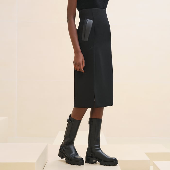 Noir High-waisted Pencil Skirt
