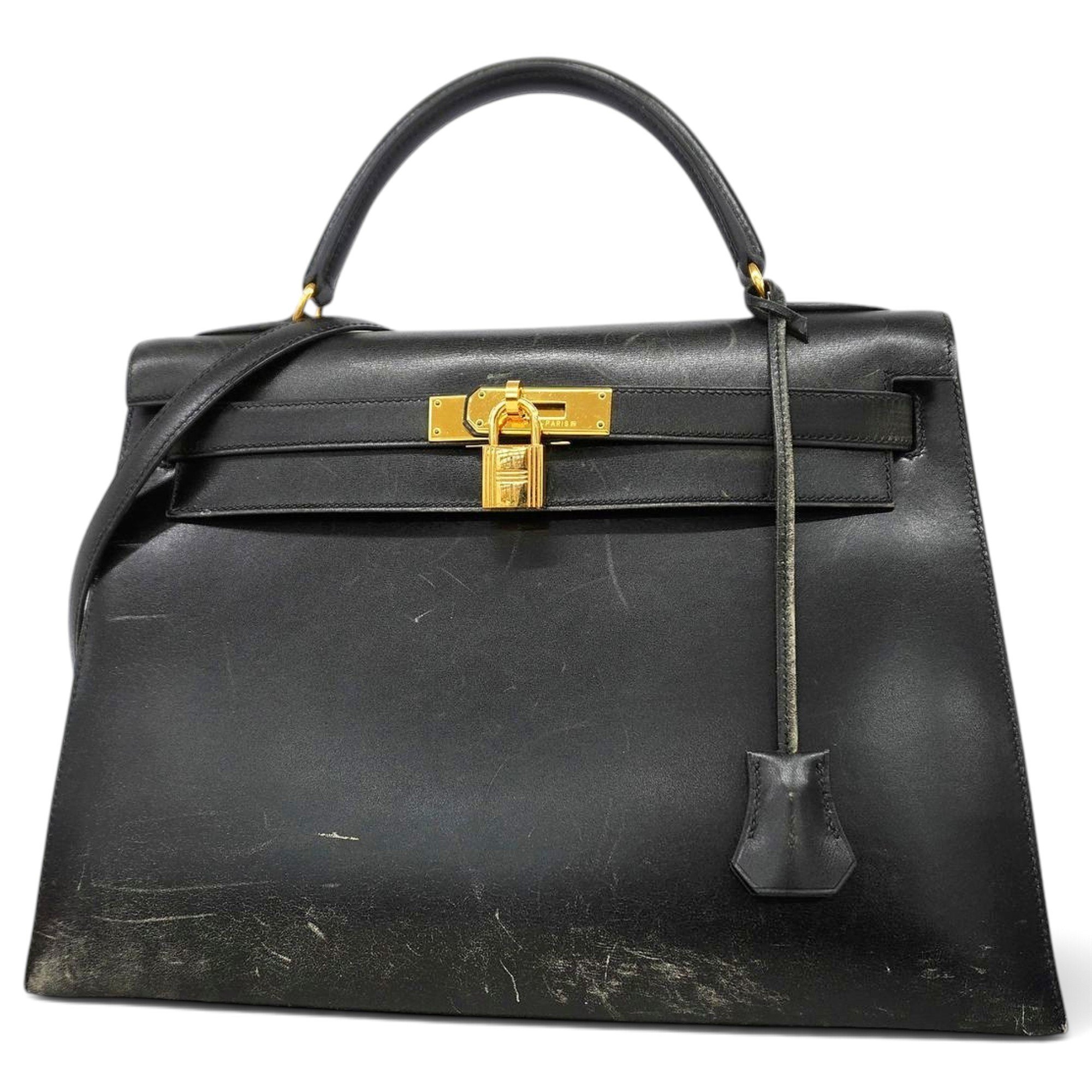 Kelly 32 leather handbag