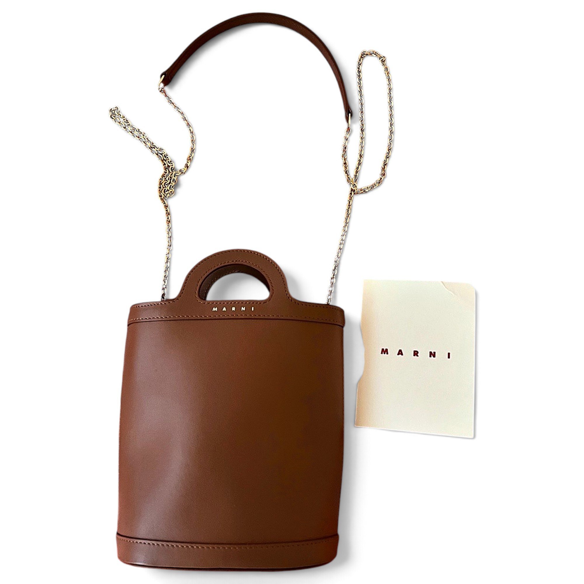 Marni Pannier leather crossbody bag