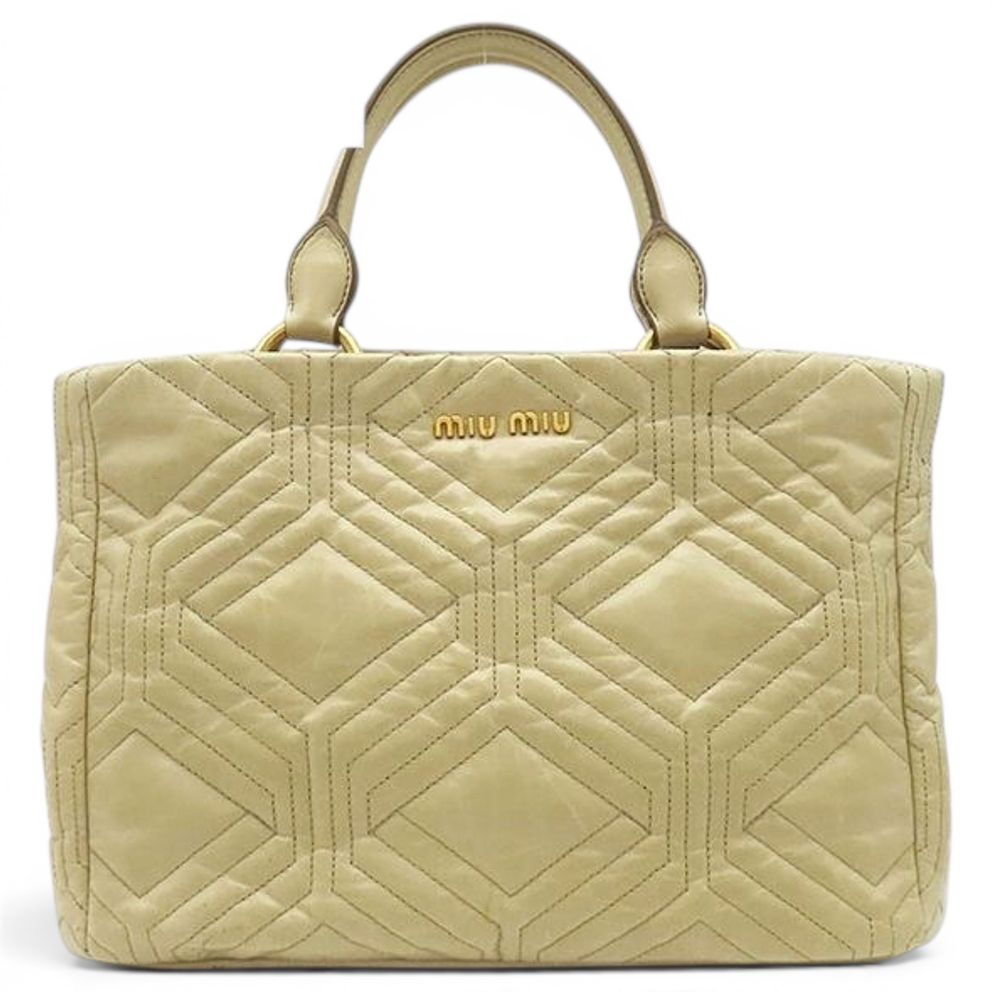 Miu Miu Vitello leather tote