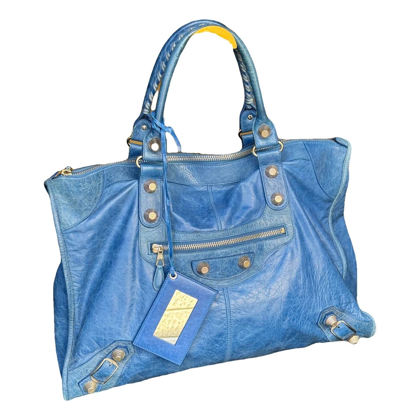 Weekender leather handbag