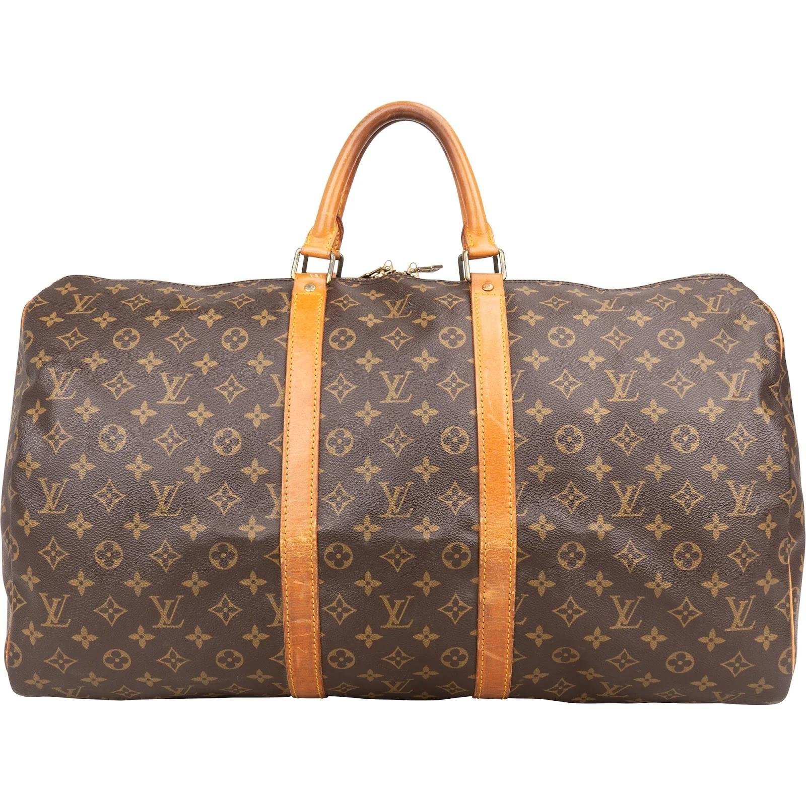 Keepall leather travel bag