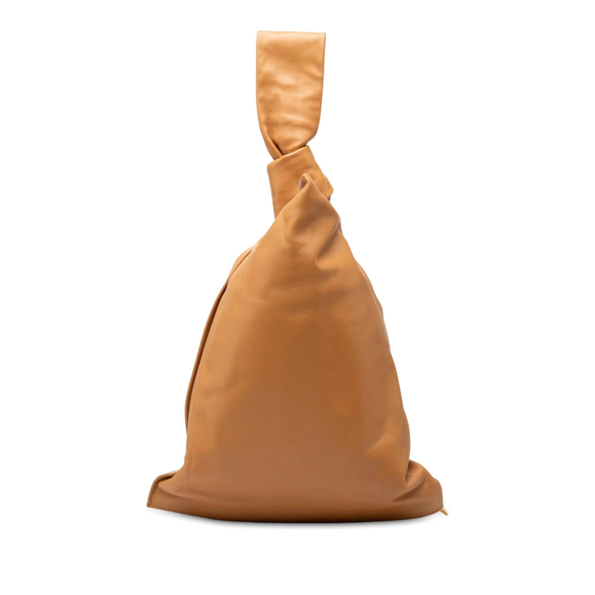 Twist leather handbag