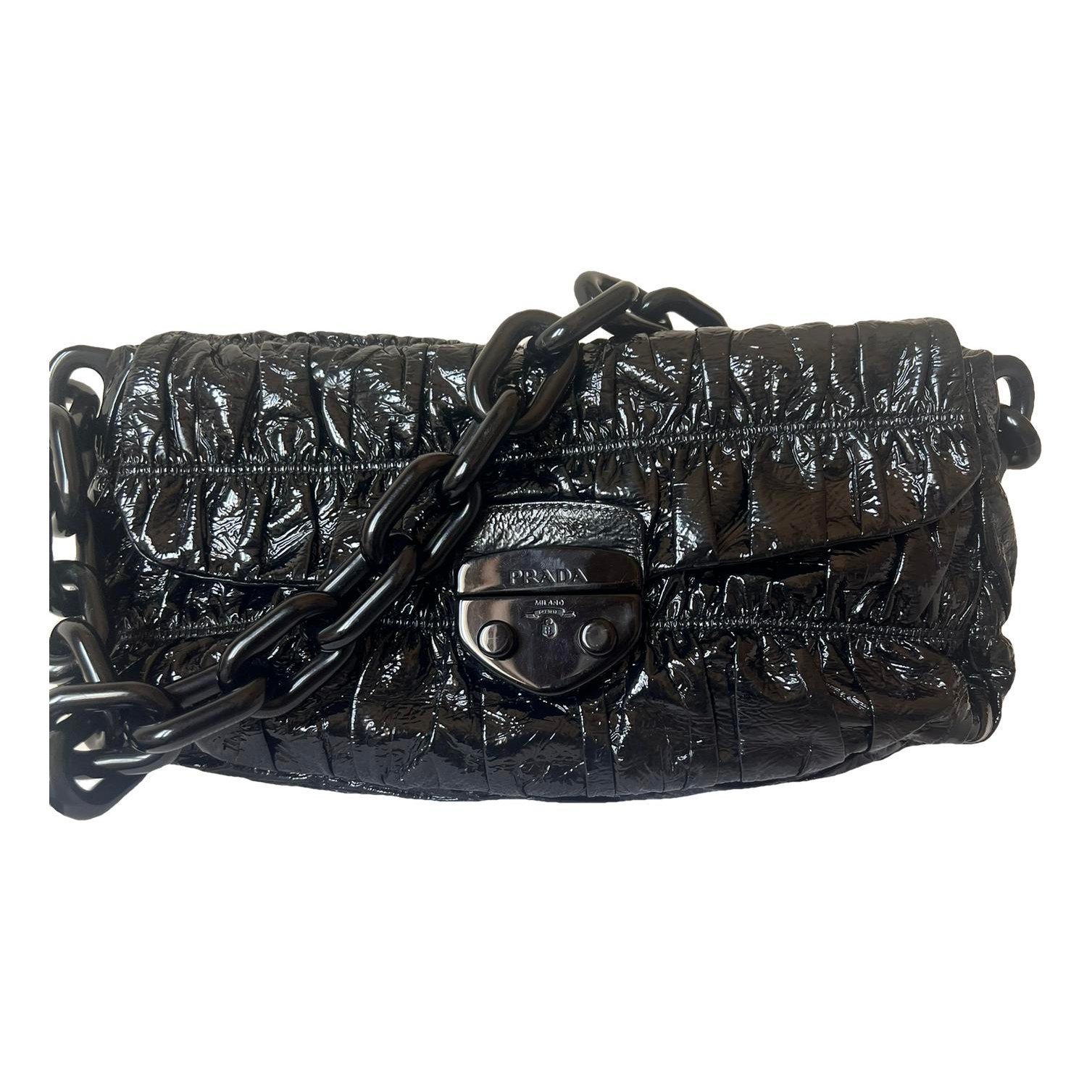 Patent leather handbag