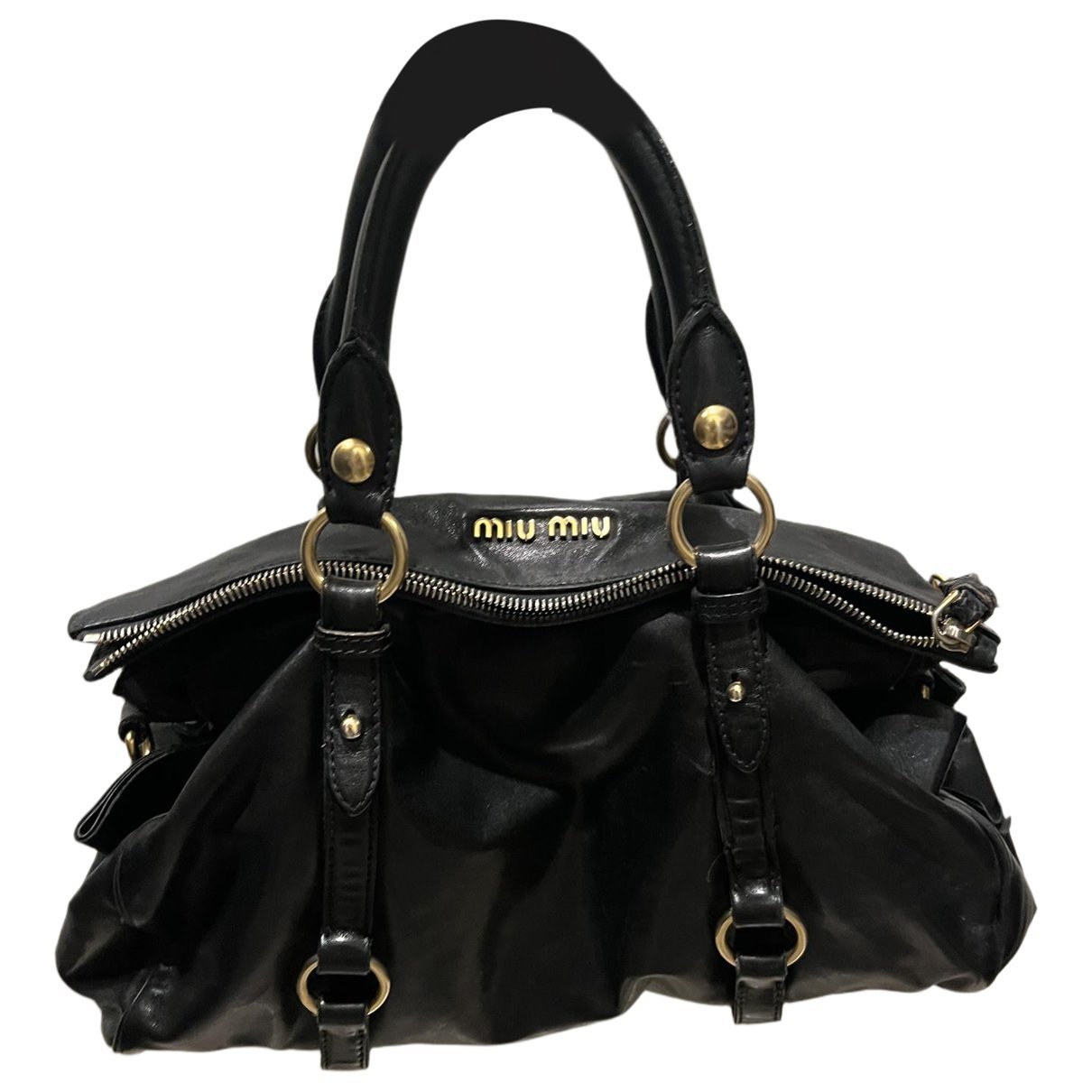 Bow bag leather handbag