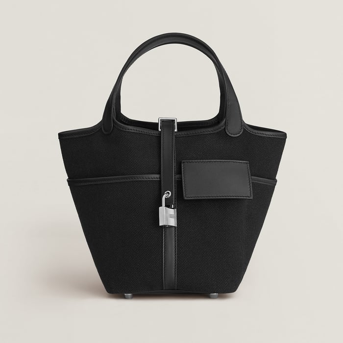 Noir Picotin Lock 18 Pocket Bag