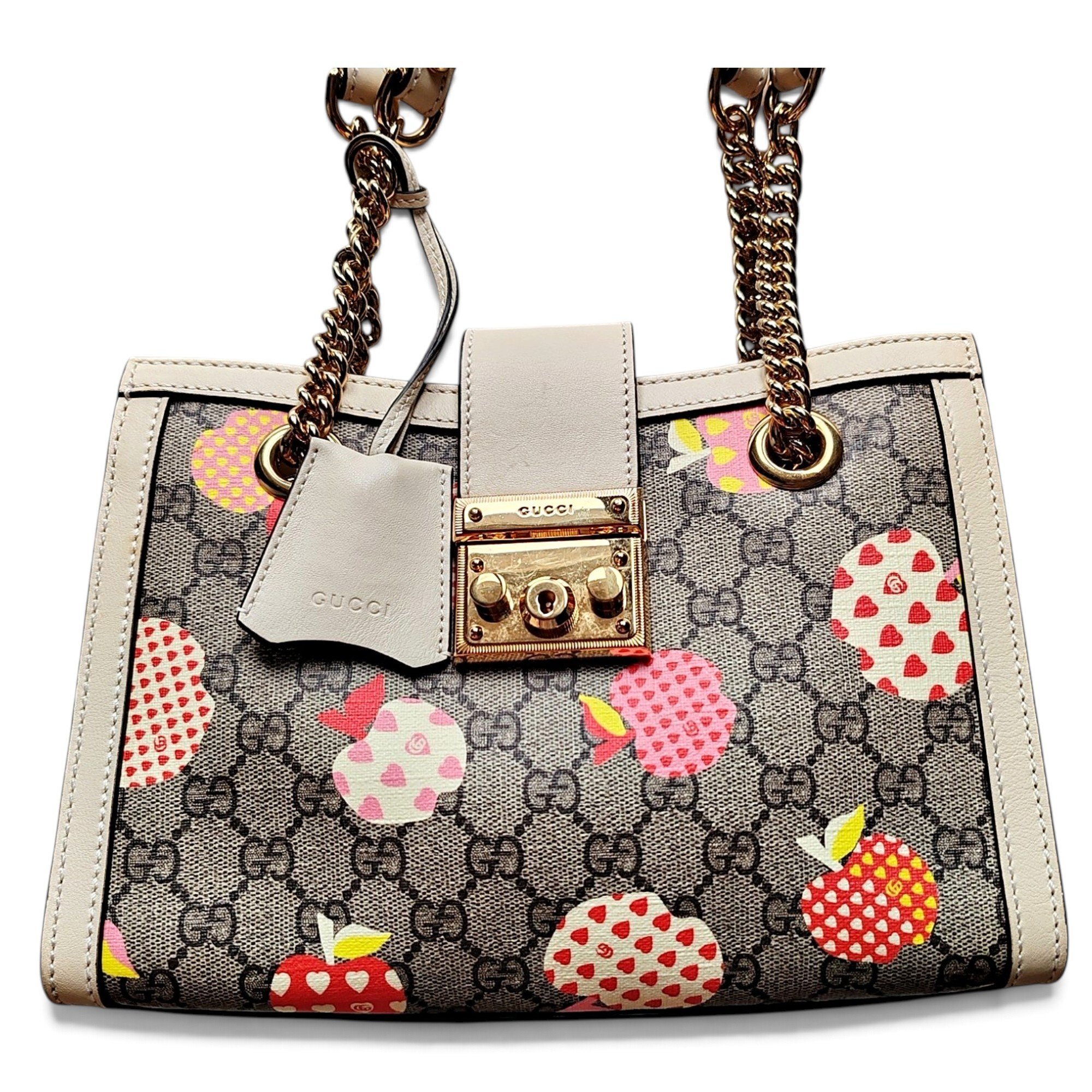 Padlock leather handbag