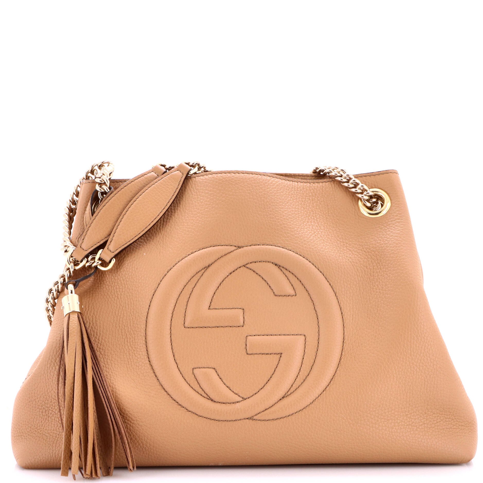 Soho Chain Strap Shoulder Bag Leather Medium