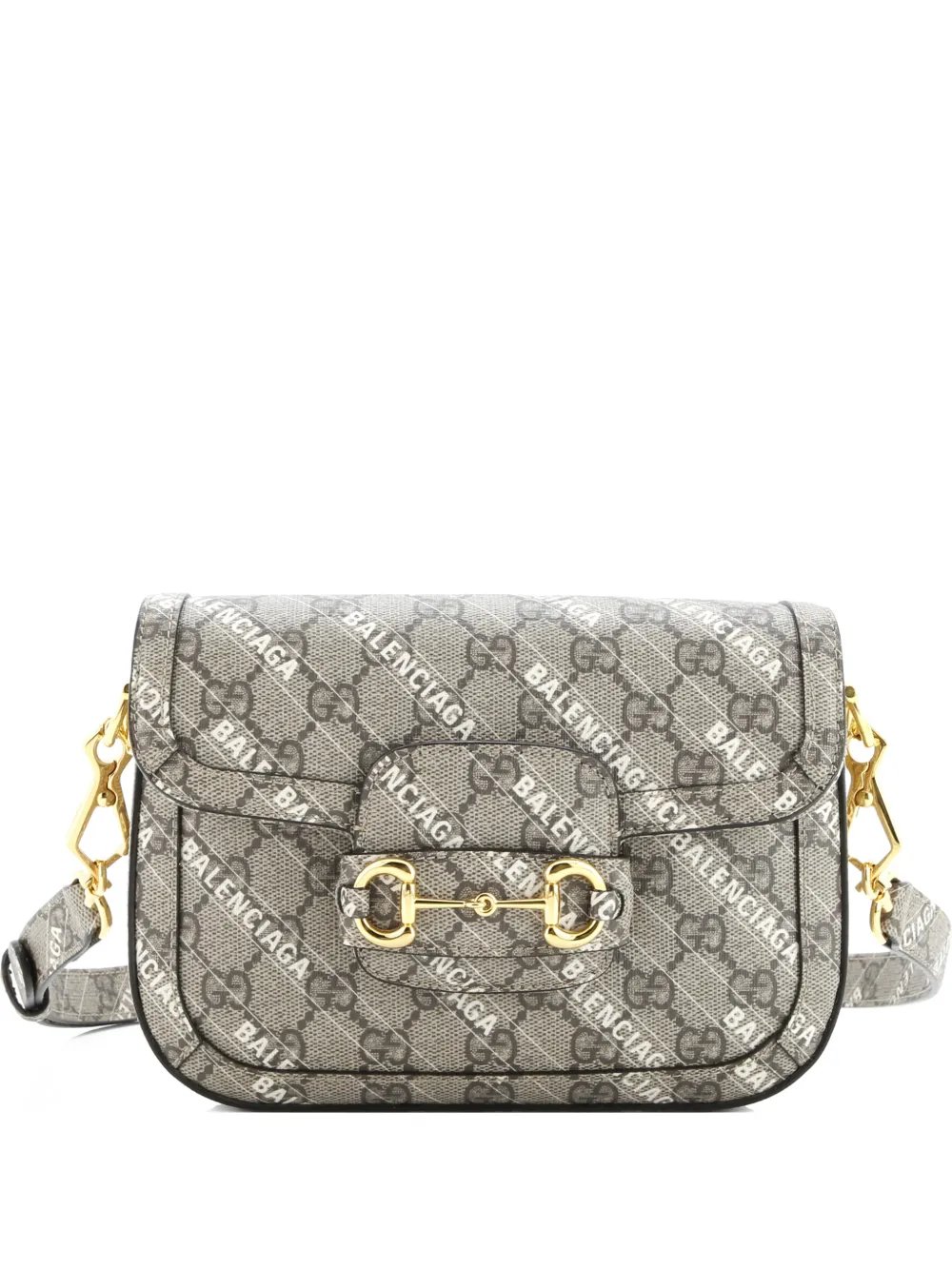 x Balenciaga The Hacker Project Horsebit 1955 GG Coated Canvas Mini shoulder bag