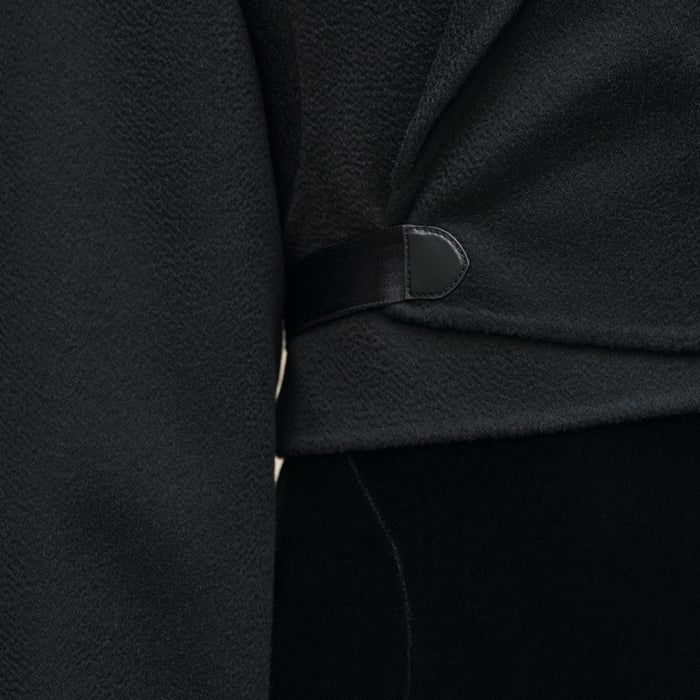 Noir Wrap Cashmere Jacket