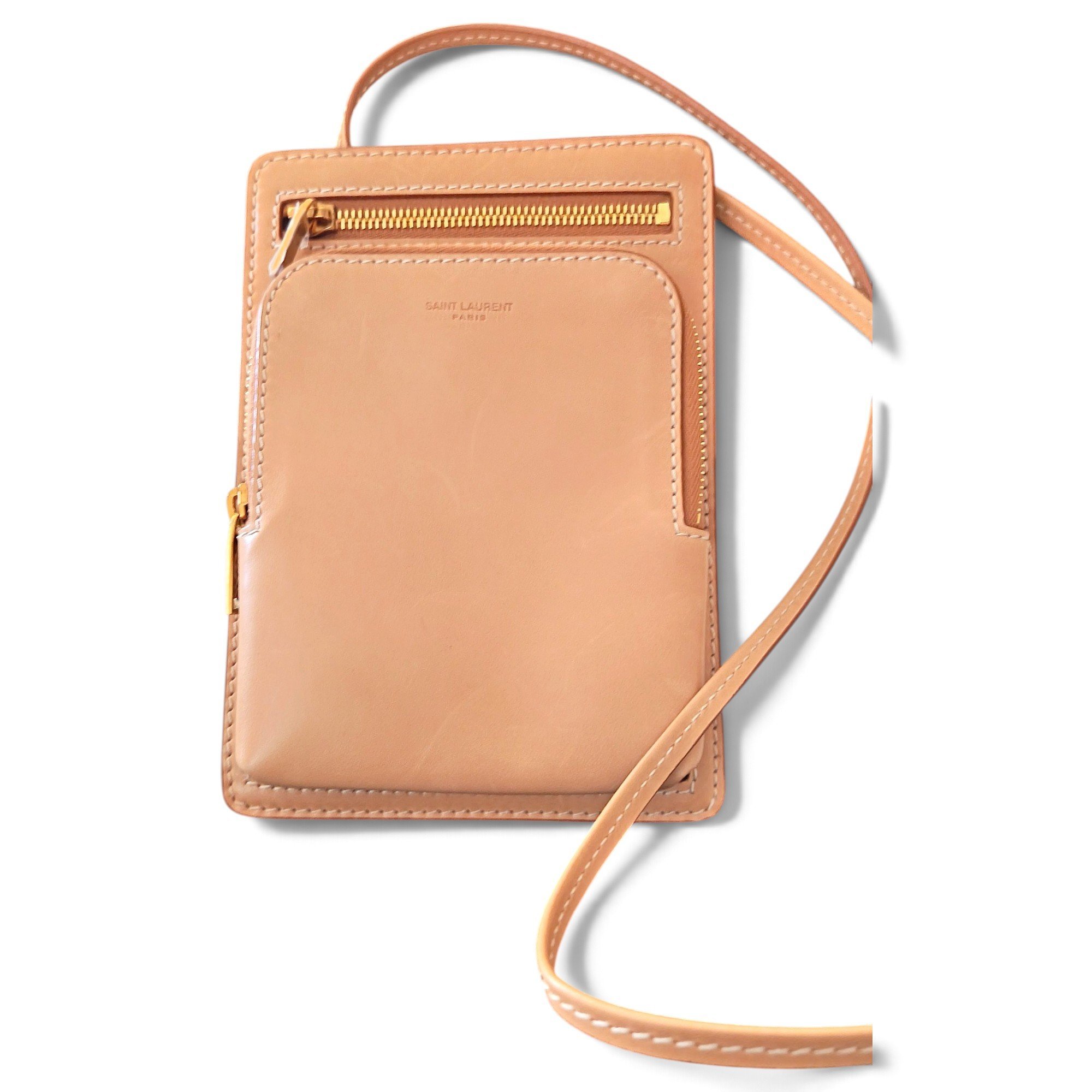 Leather clutch bag