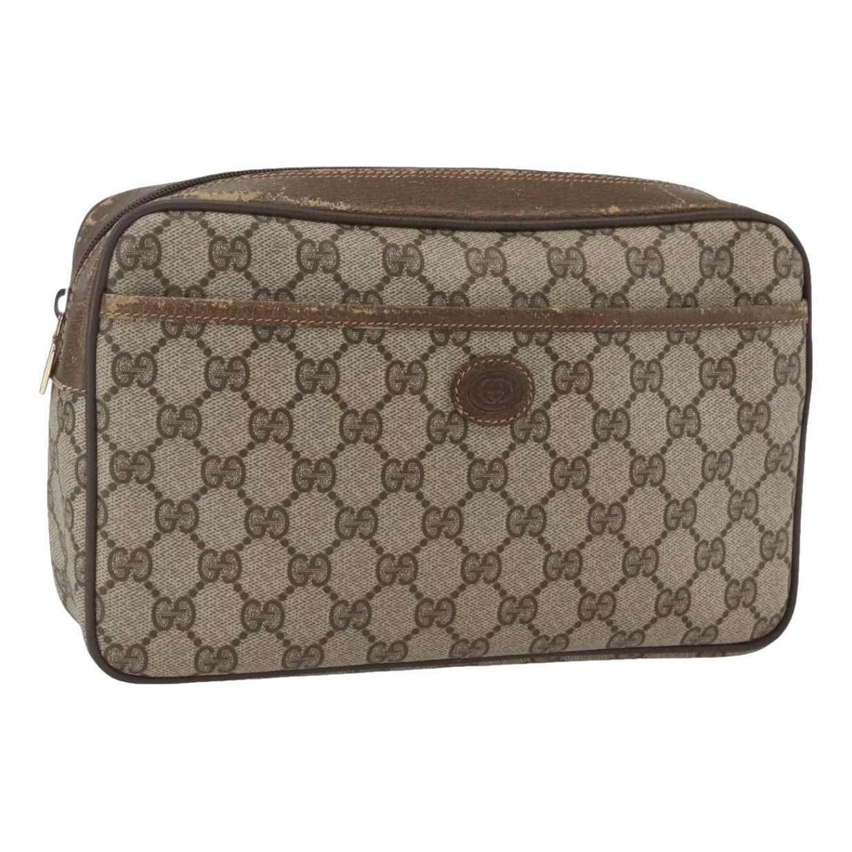 Leather clutch bag
