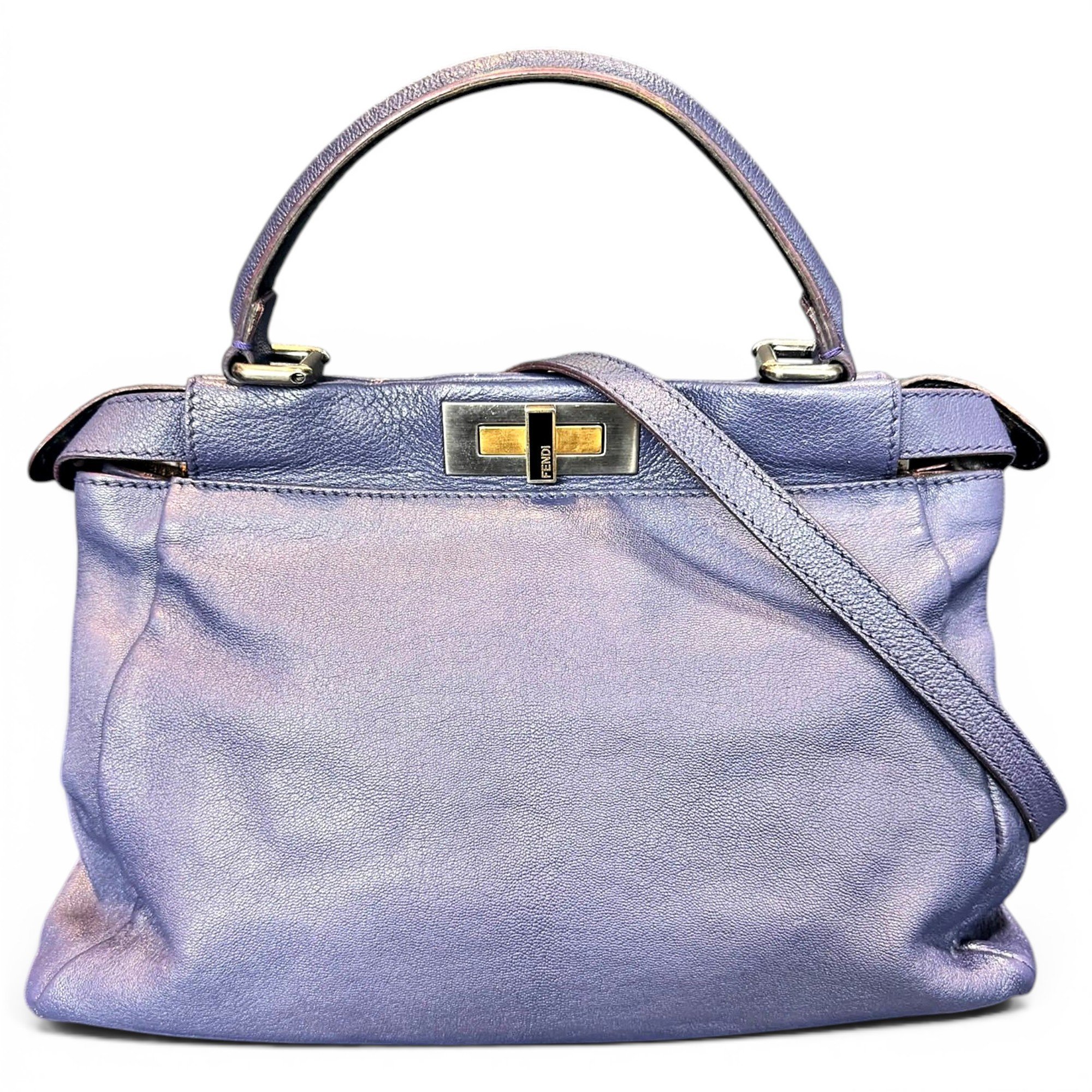 Peekaboo leather handbag