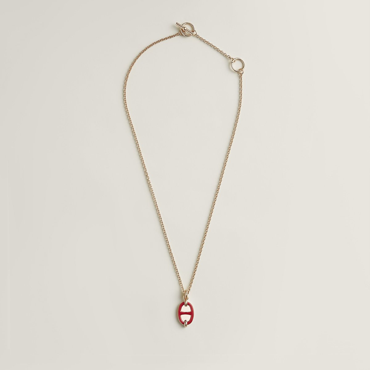 Rouge Vif Mini Maillon Pendant, Small Model
