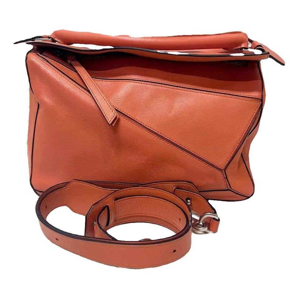 Puzzle leather crossbody bag
