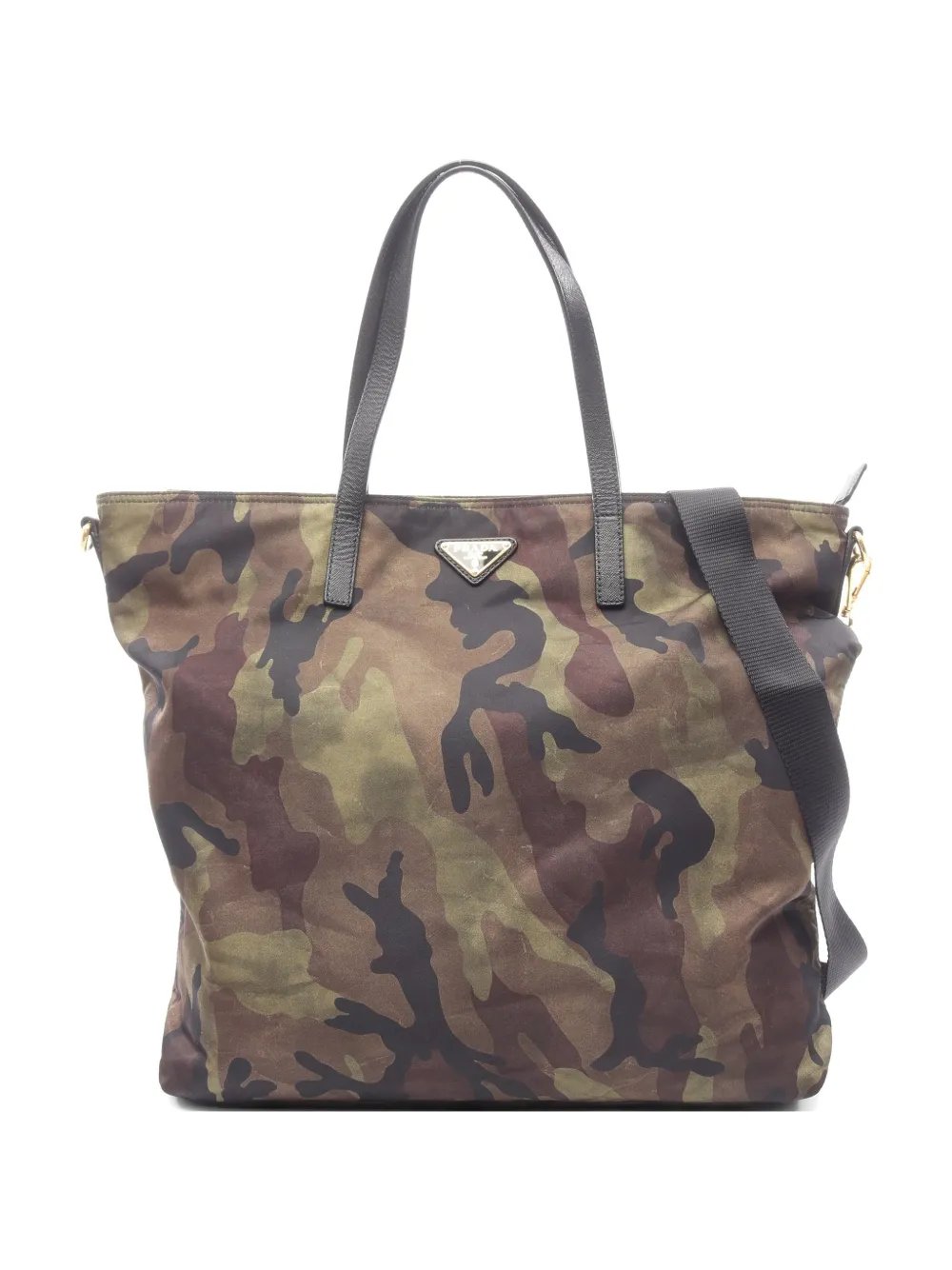2010s camouflage Saffiano leather tote bag