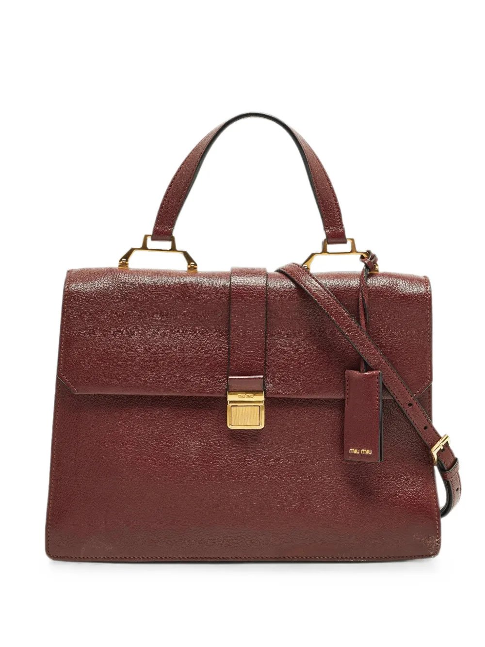 Madras push-lock tote bag