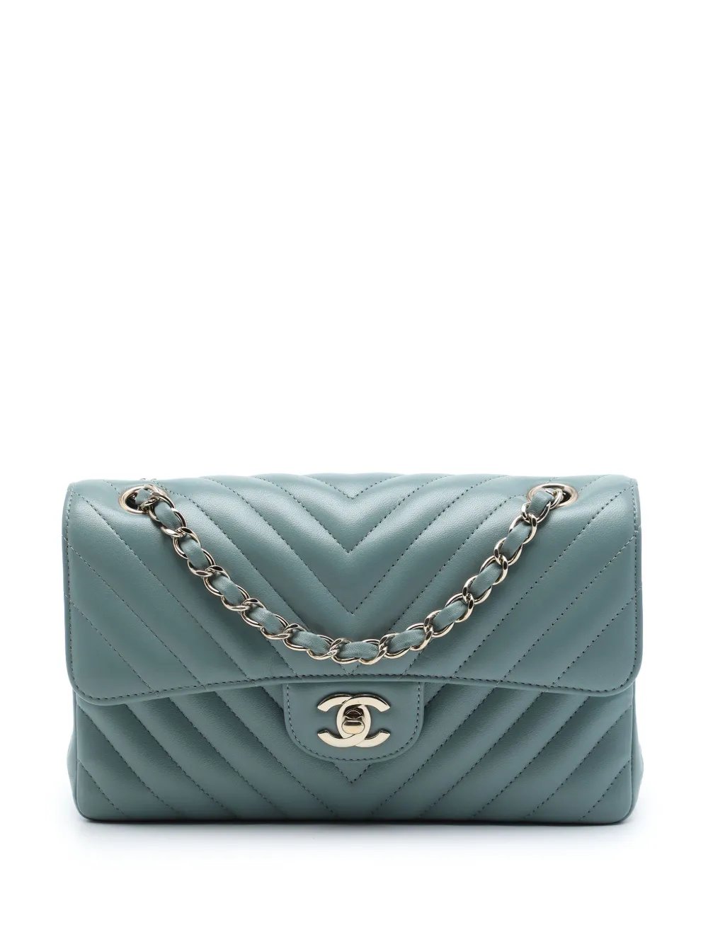 2018 Small Classic Chevron Lambskin Double Flap shoulder bag