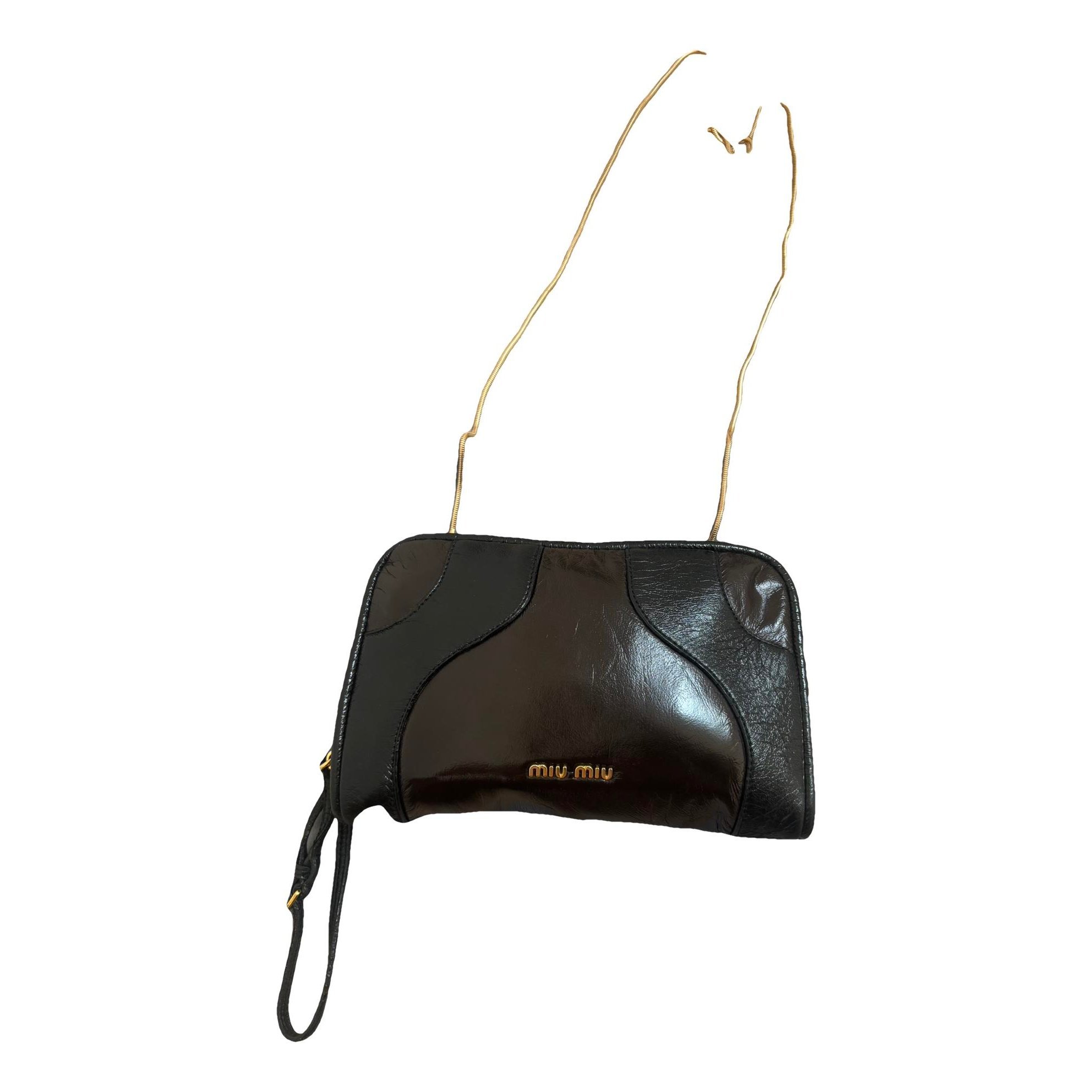 Patent leather clutch bag