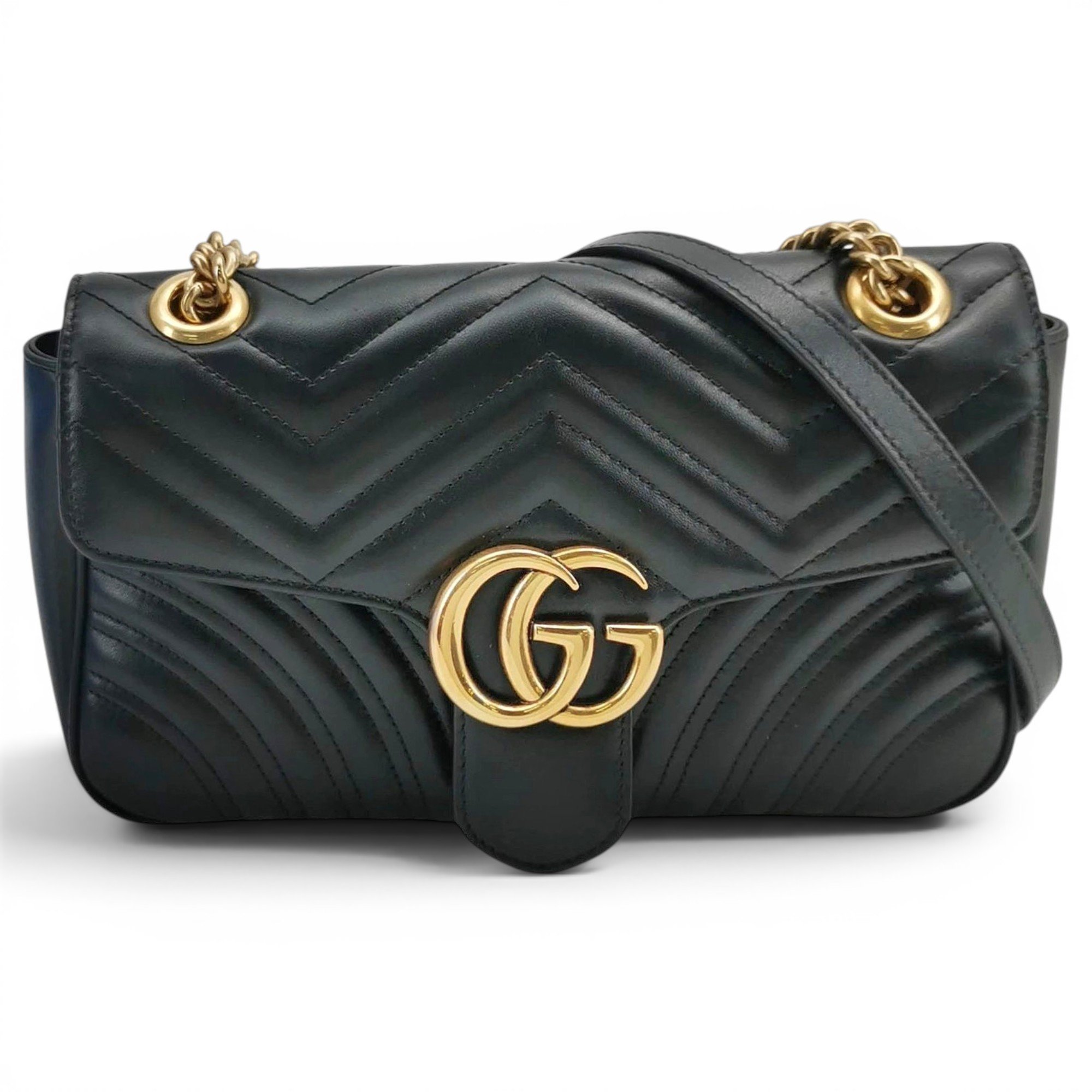 GG Marmont Flap leather crossbody bag