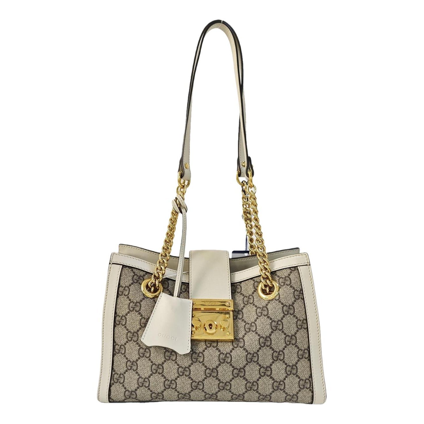 Padlock leather handbag