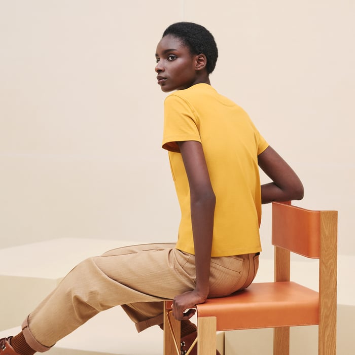 Jaune Gingembre Embroidered Pocket T-shirt