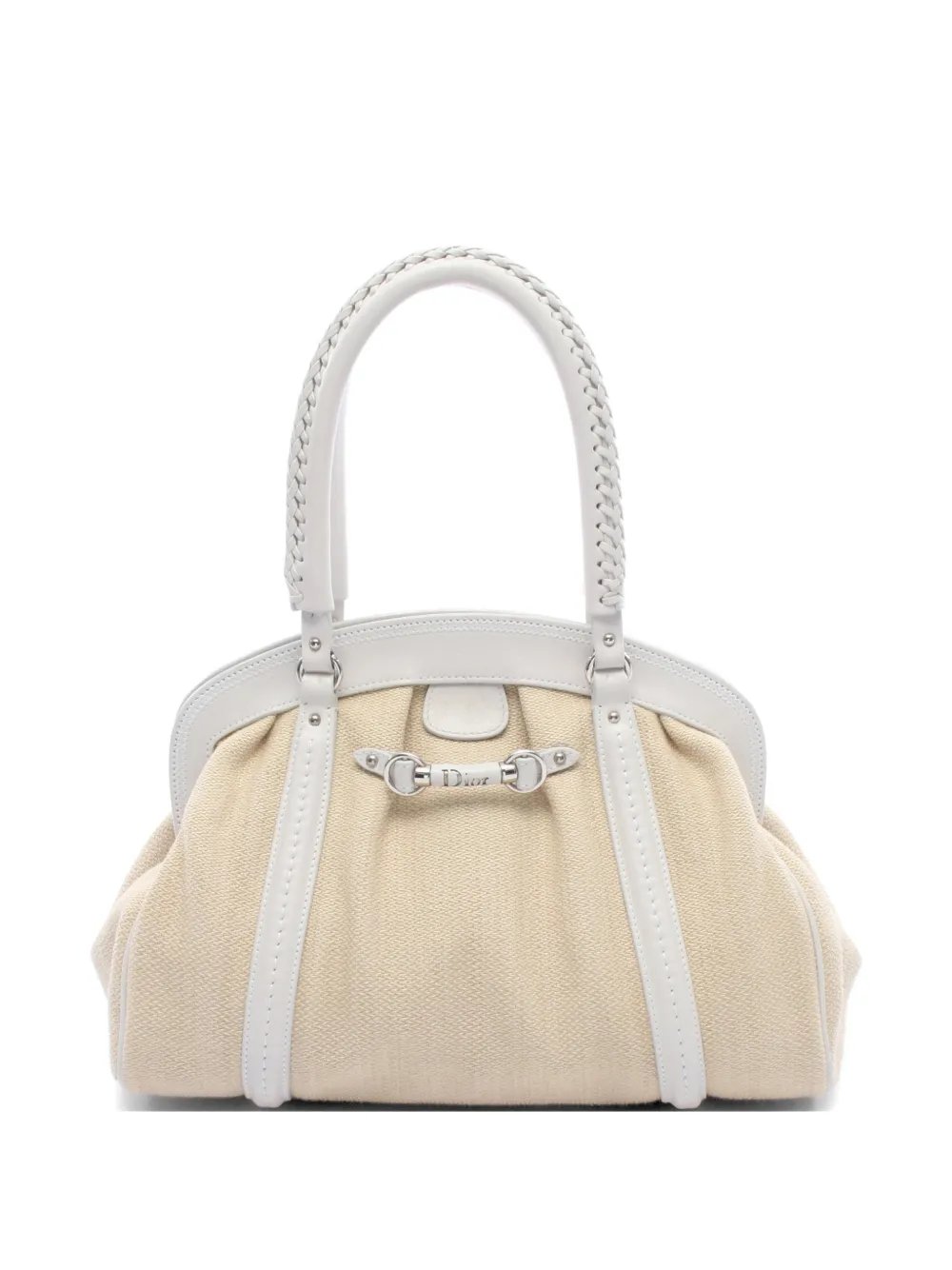 2000s My Dior raffia tote bag