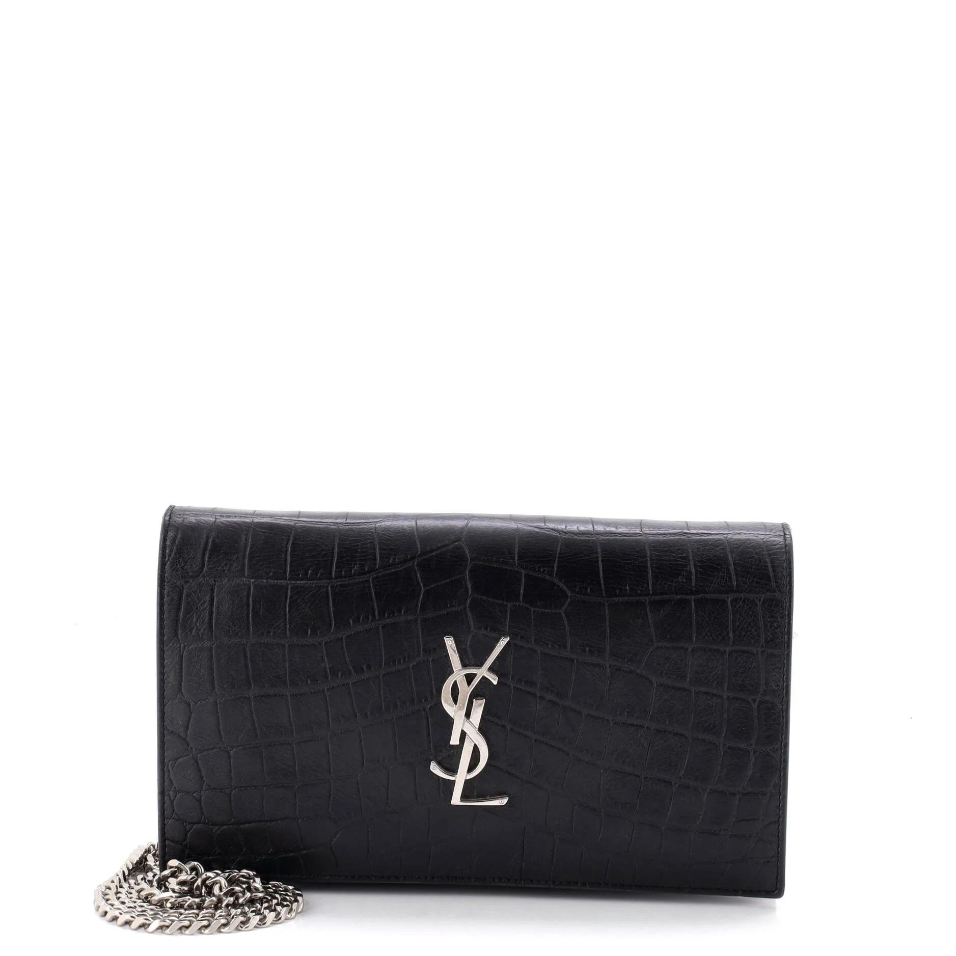 Leather clutch bag