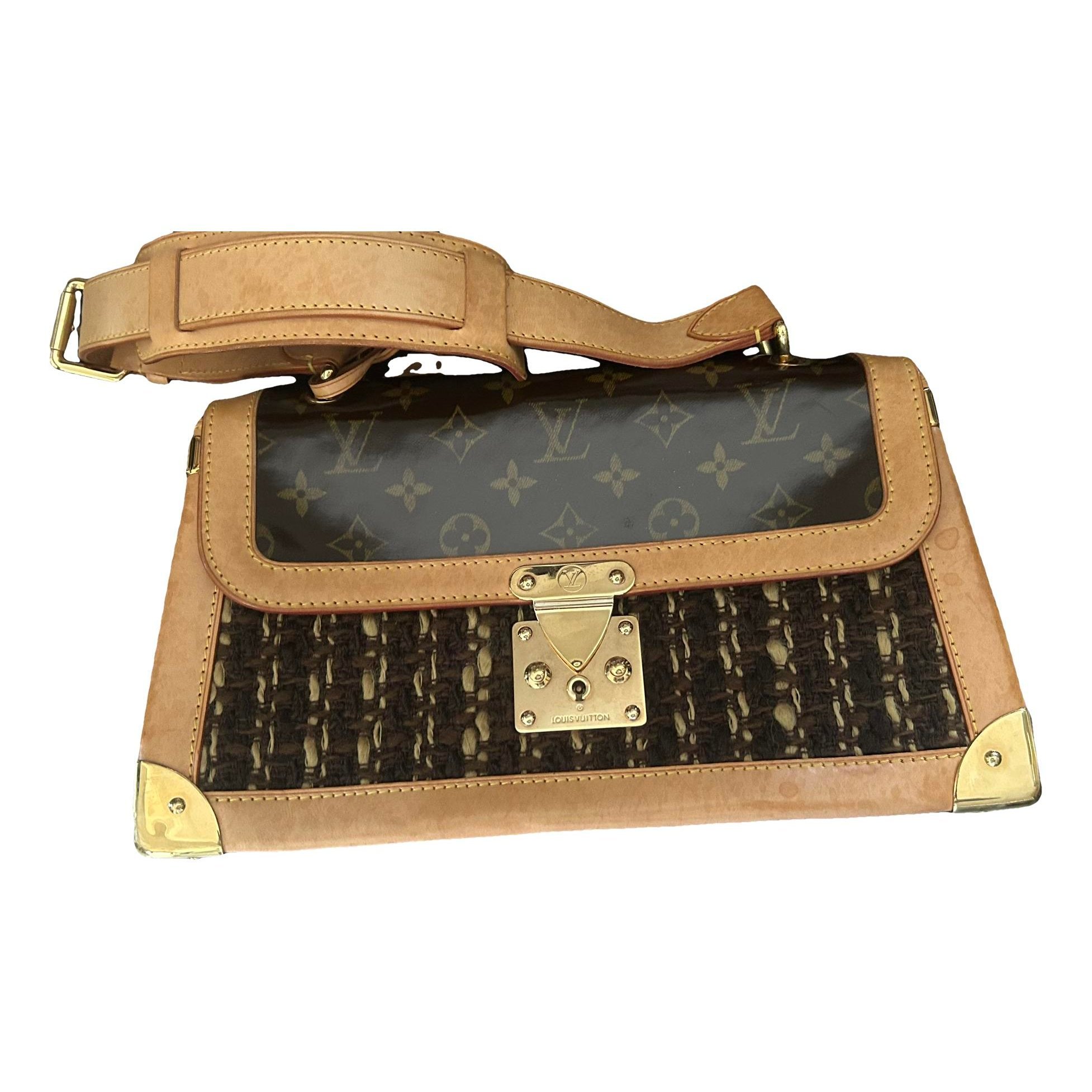 Tweedy leather handbag