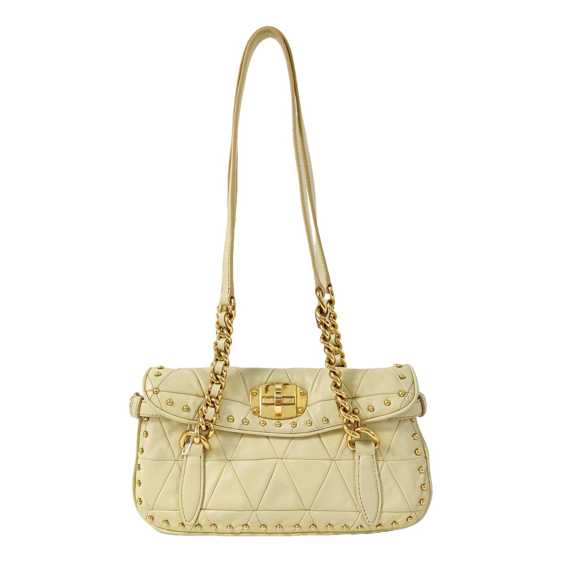 Miu Crystal faux fur handbag