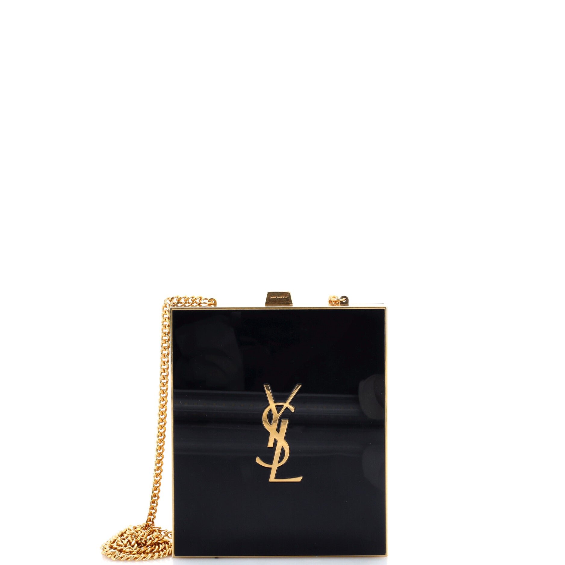 Tuxedo Box Minaudiere Plexiglass and Metal