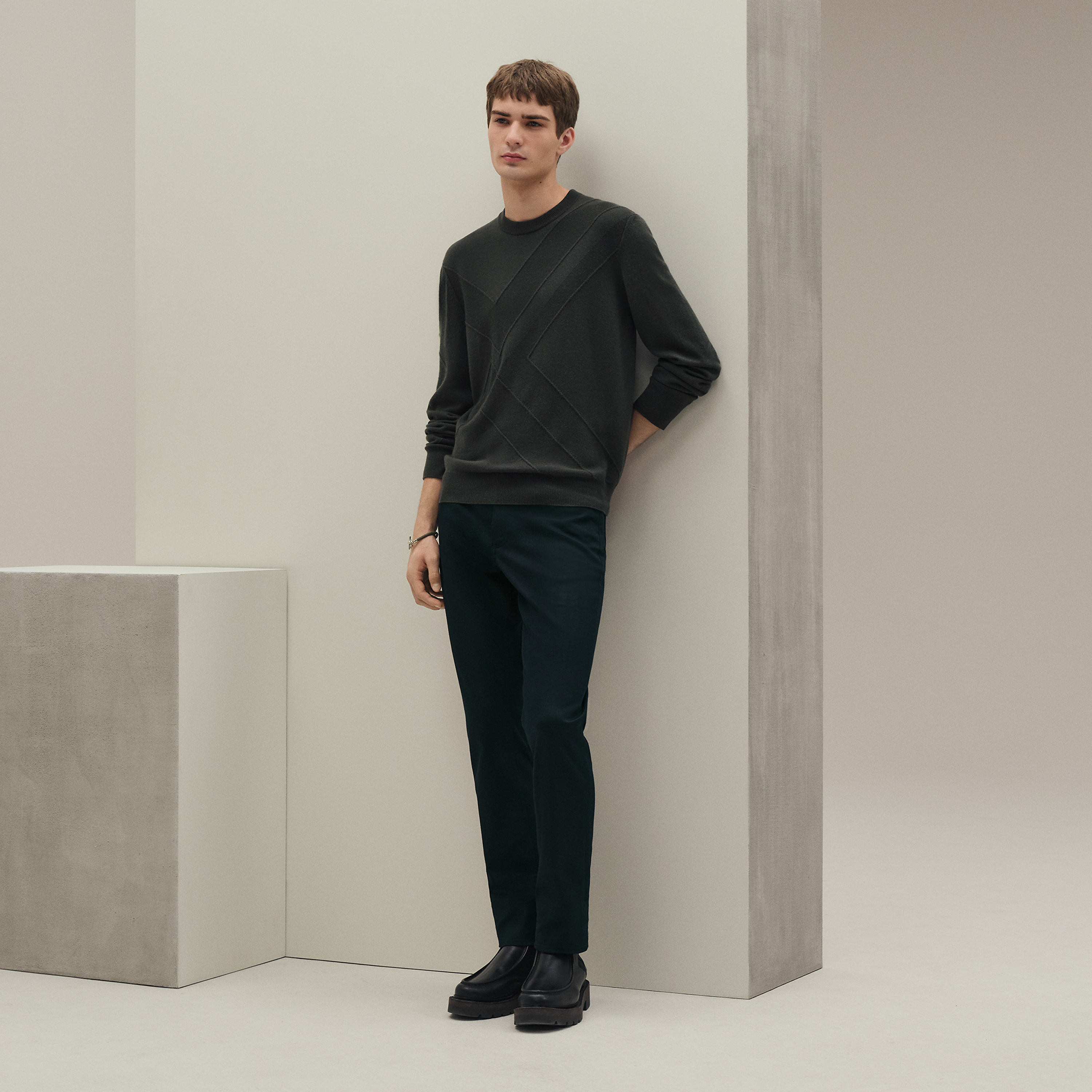 Cashmere "Casaque ombree" crewneck sweater