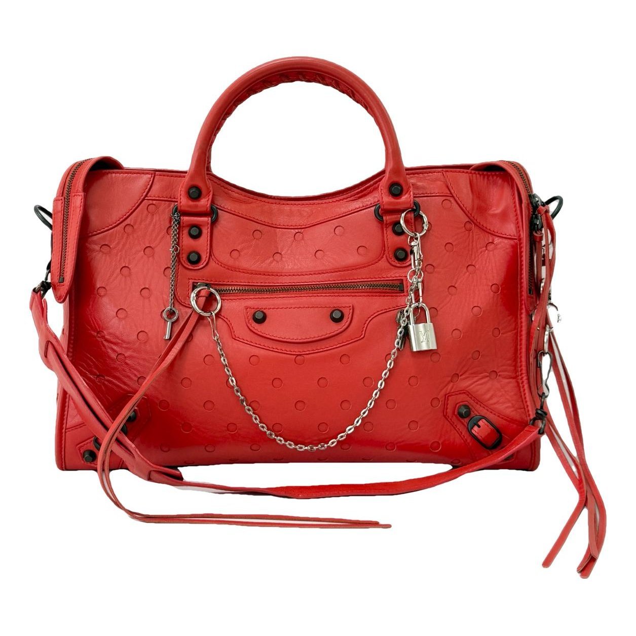 City leather handbag
