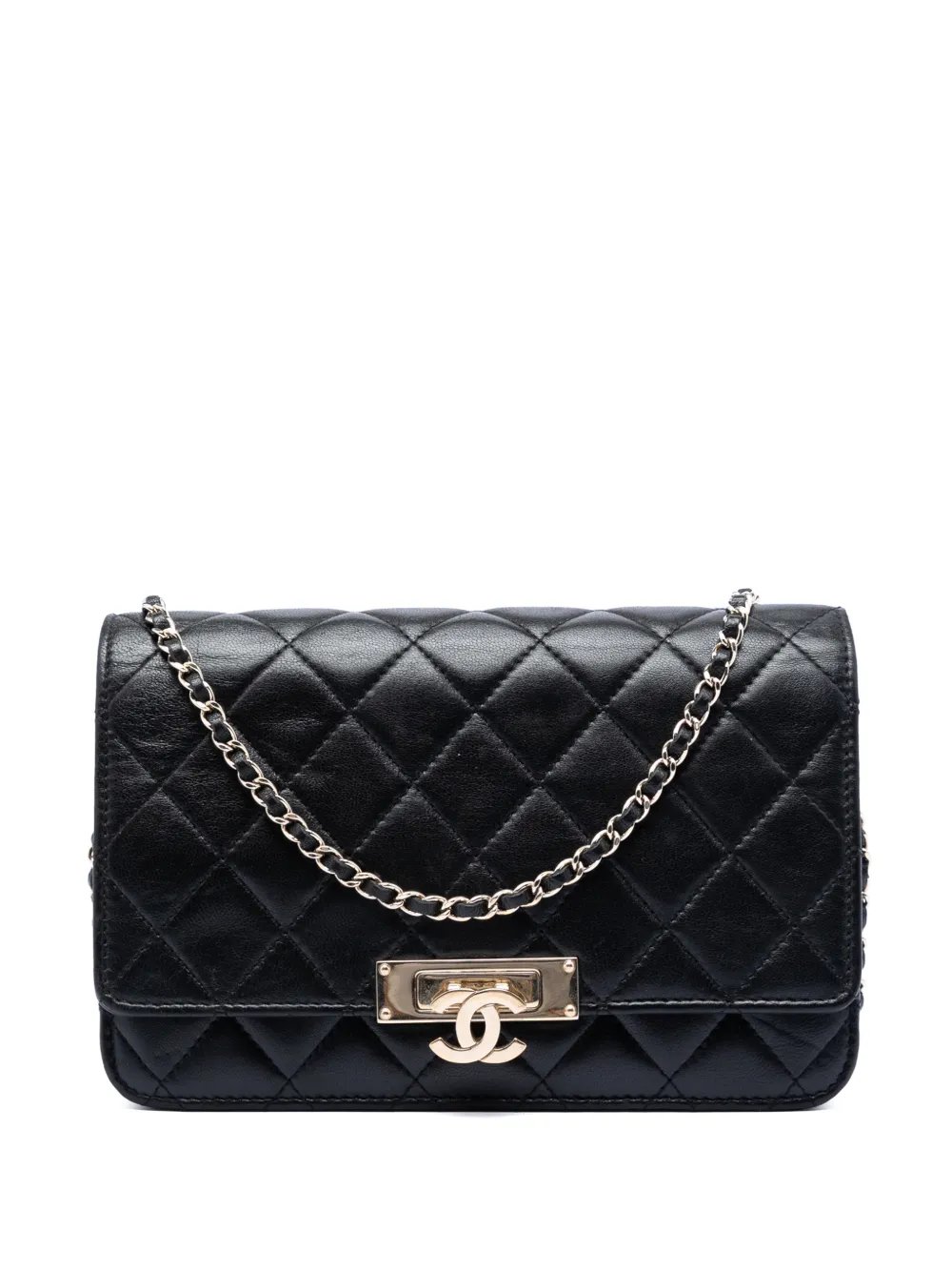 2016-2017 Quilted Lambskin Golden Class Wallet On Chain crossbody bag