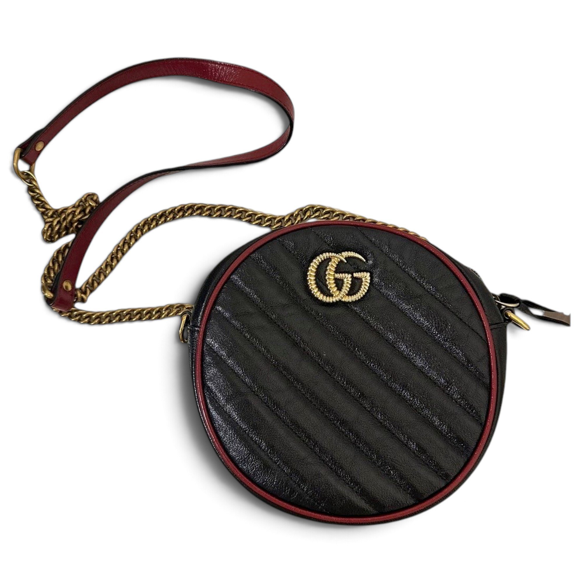 GG Marmont Round leather crossbody bag