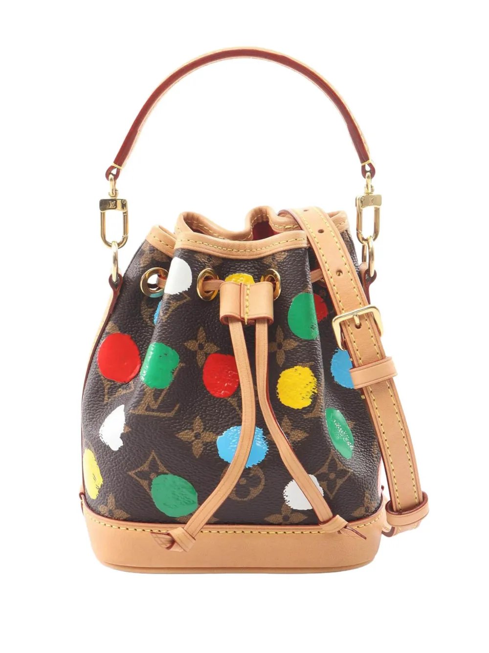 2023 Yayoi Kusama Monogram Painted Dots Nano Noe bucket bag