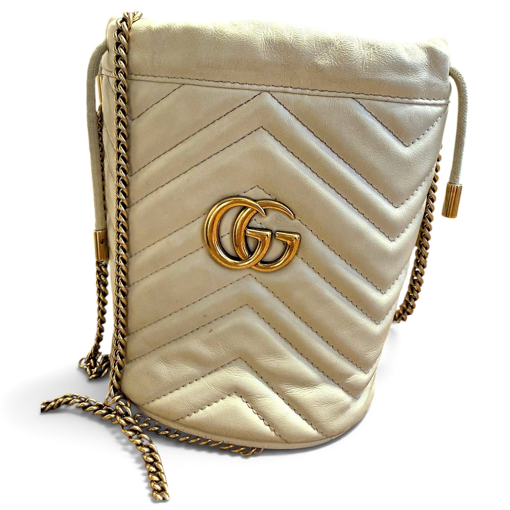 GG Marmont Chain Bucket leather crossbody bag