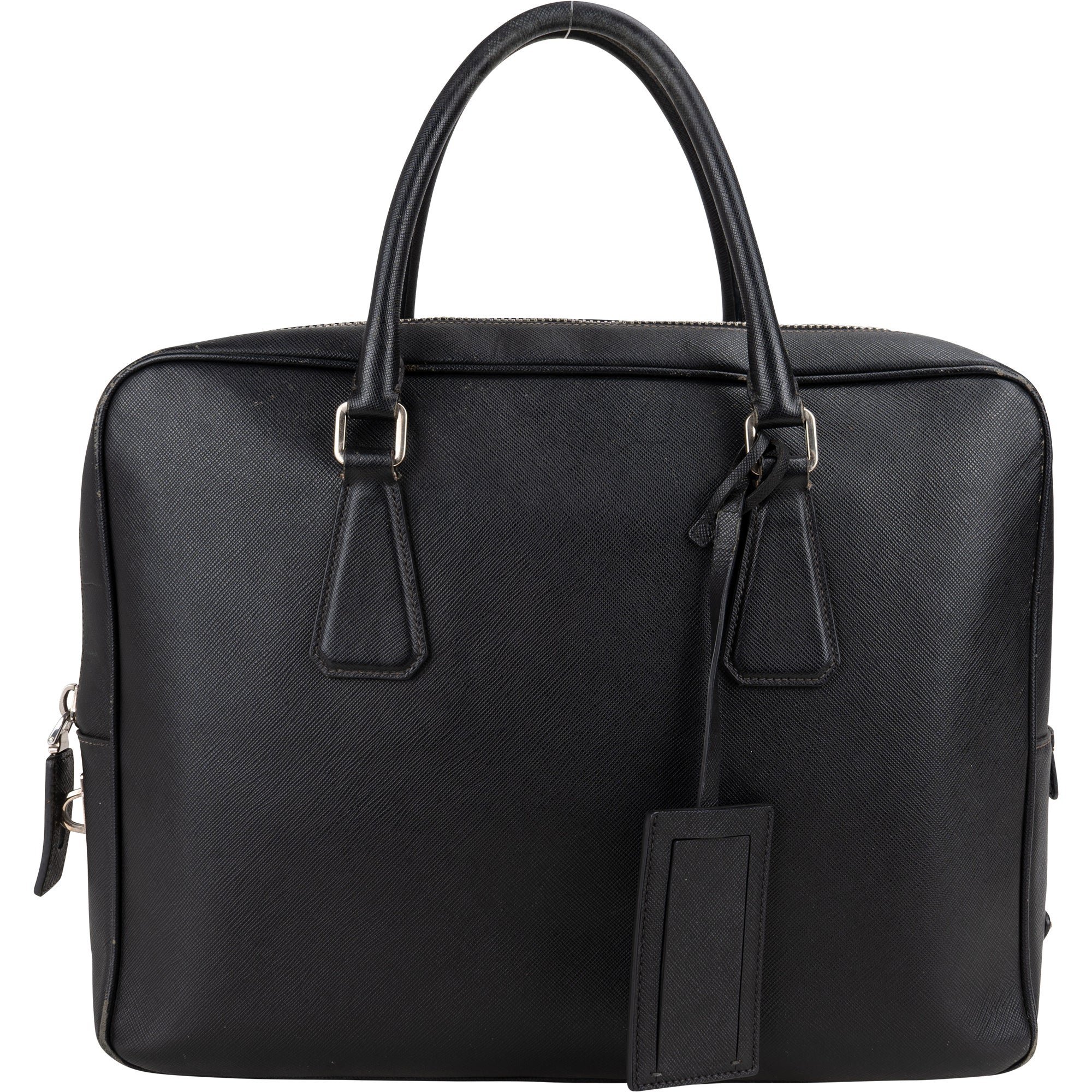 Triangle leather handbag