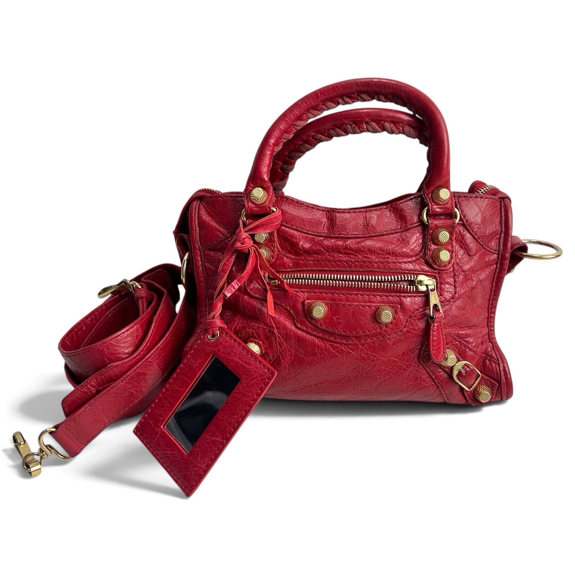 City leather handbag