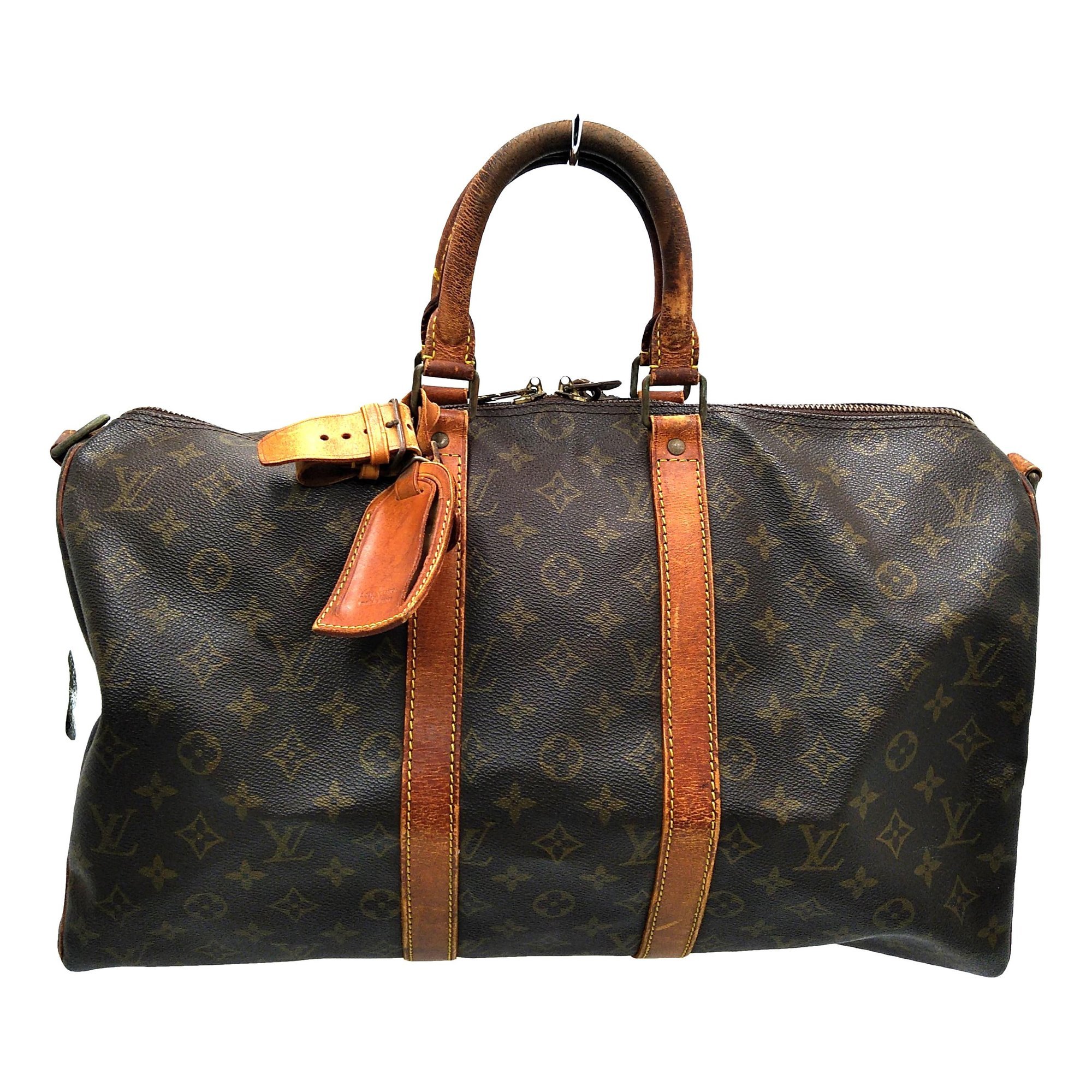Keepall leather travel bag
