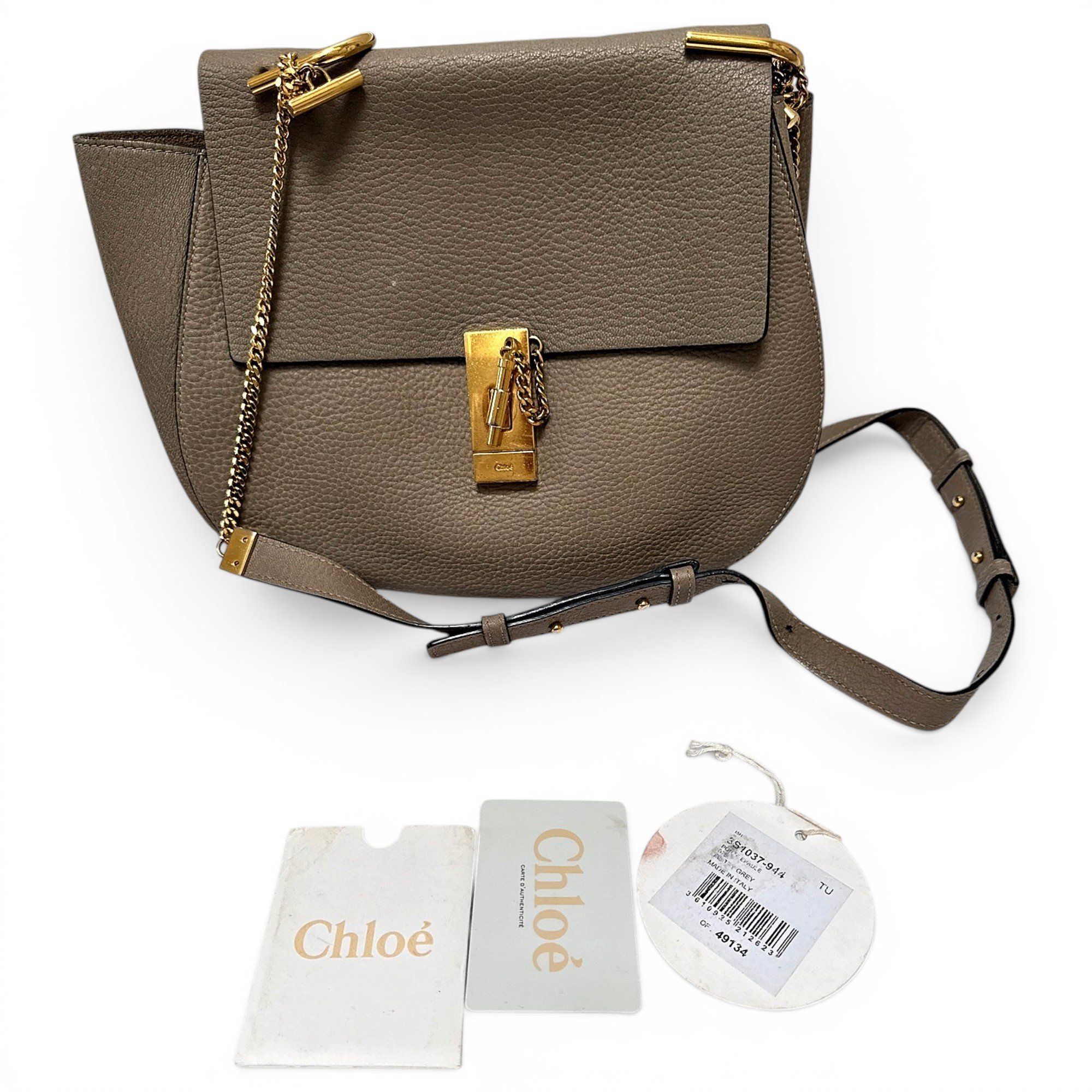 Drew leather handbag