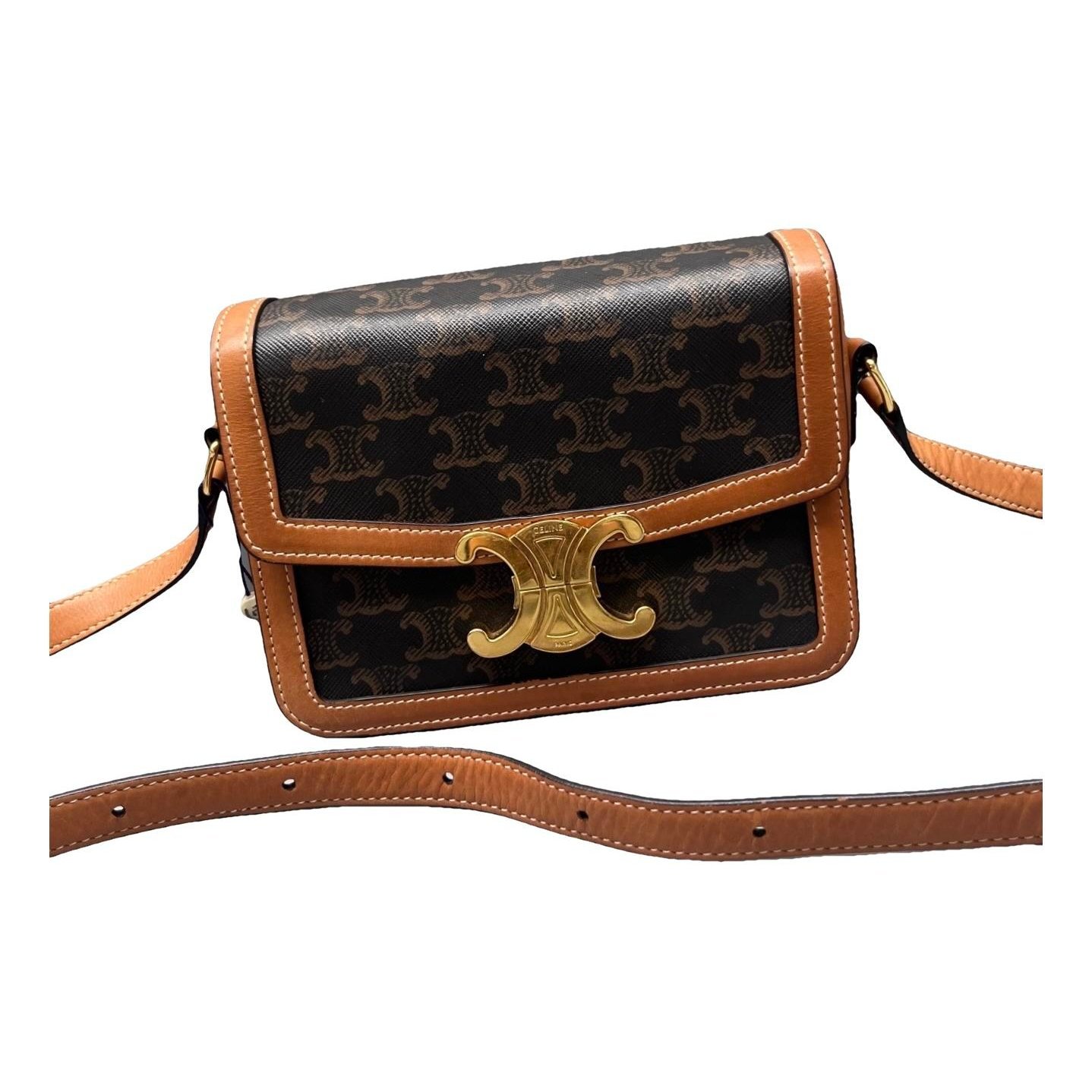 Triomphe leather handbag