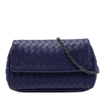 Leather Mini Nappa Intrecciato Expandable Chain Flap Crossbody