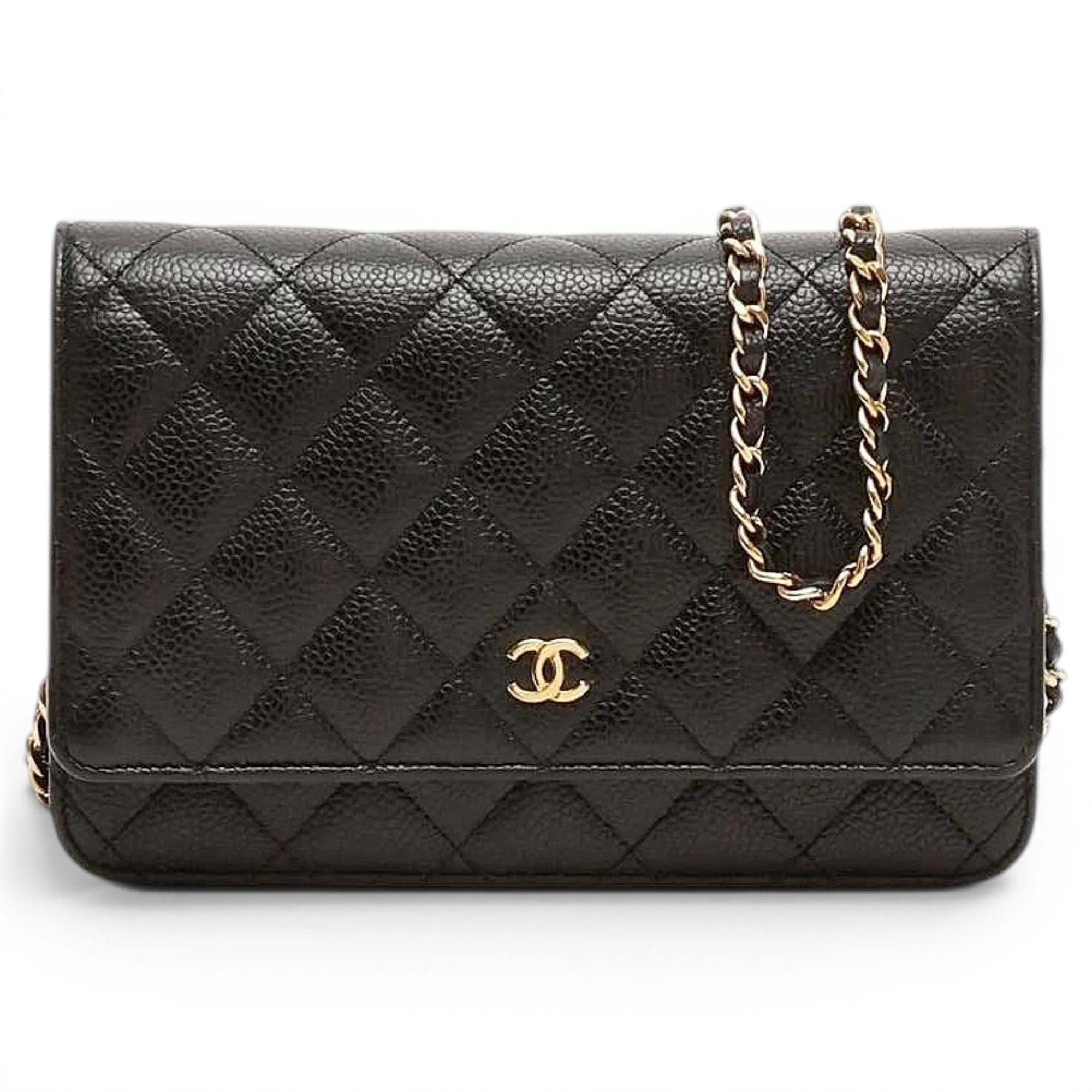 Wallet On Chain leather crossbody bag