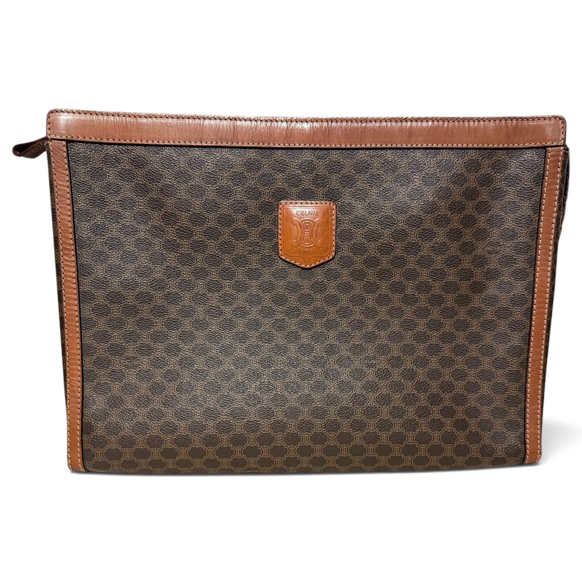 Triomphe Vintage cloth clutch bag