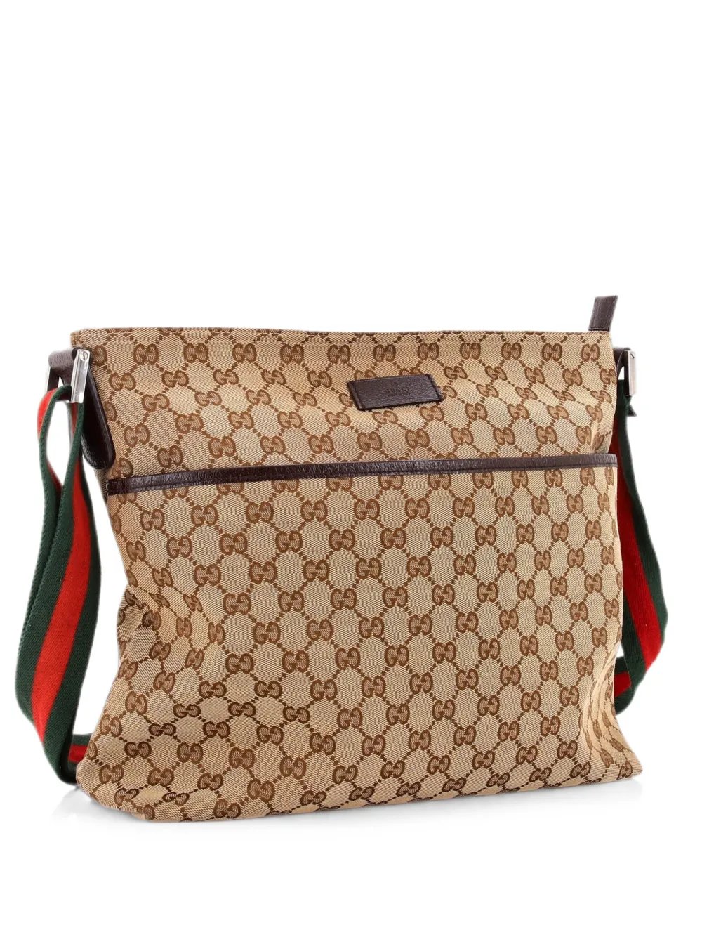 Web Strap Zip Messenger Bag GG Canvas Medium crossbody bag