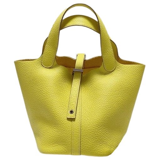 Picotin leather tote