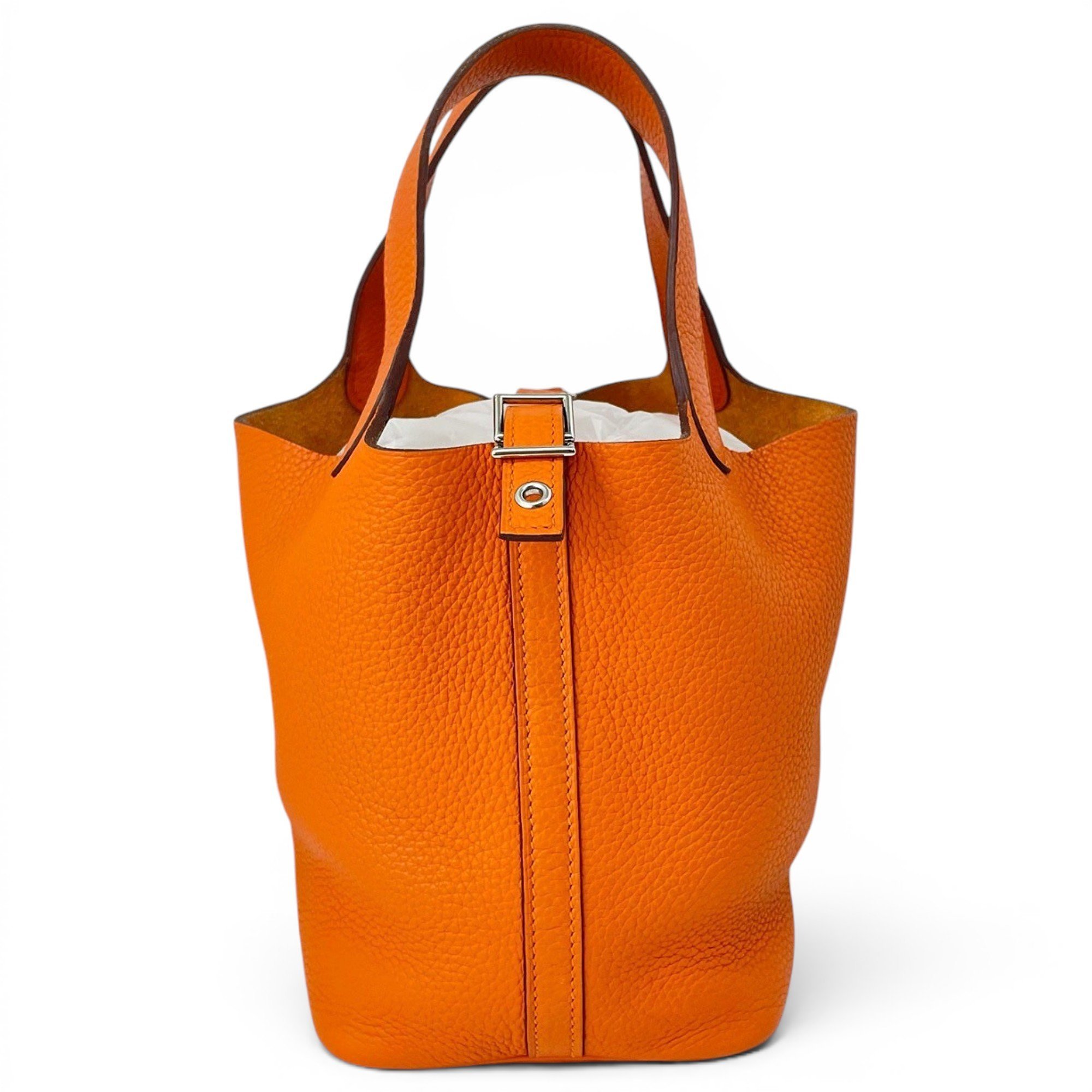 Picotin leather tote