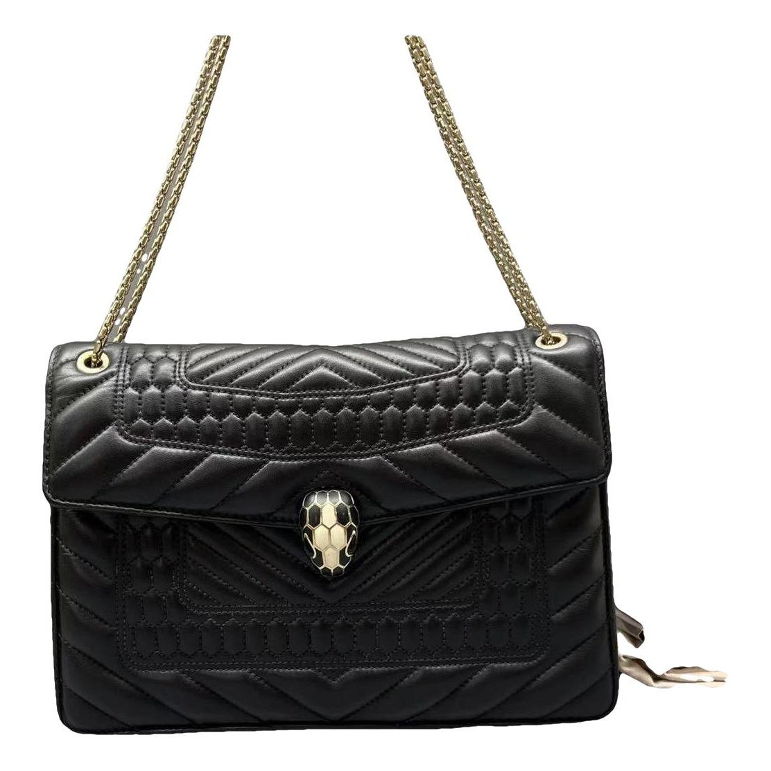 Serpenti leather handbag
